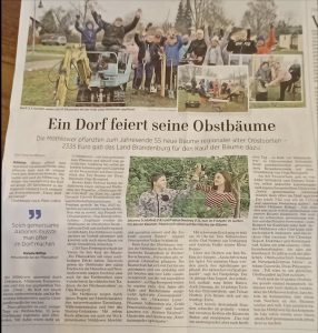 Read more about the article Pflanzaktion am 11.12.2021 „Obstbäume für die (Um)Welt“